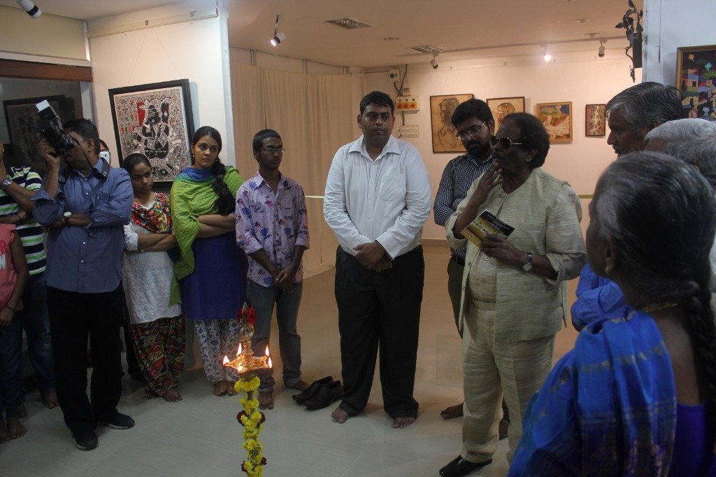 Lighting the traditional lamp photo